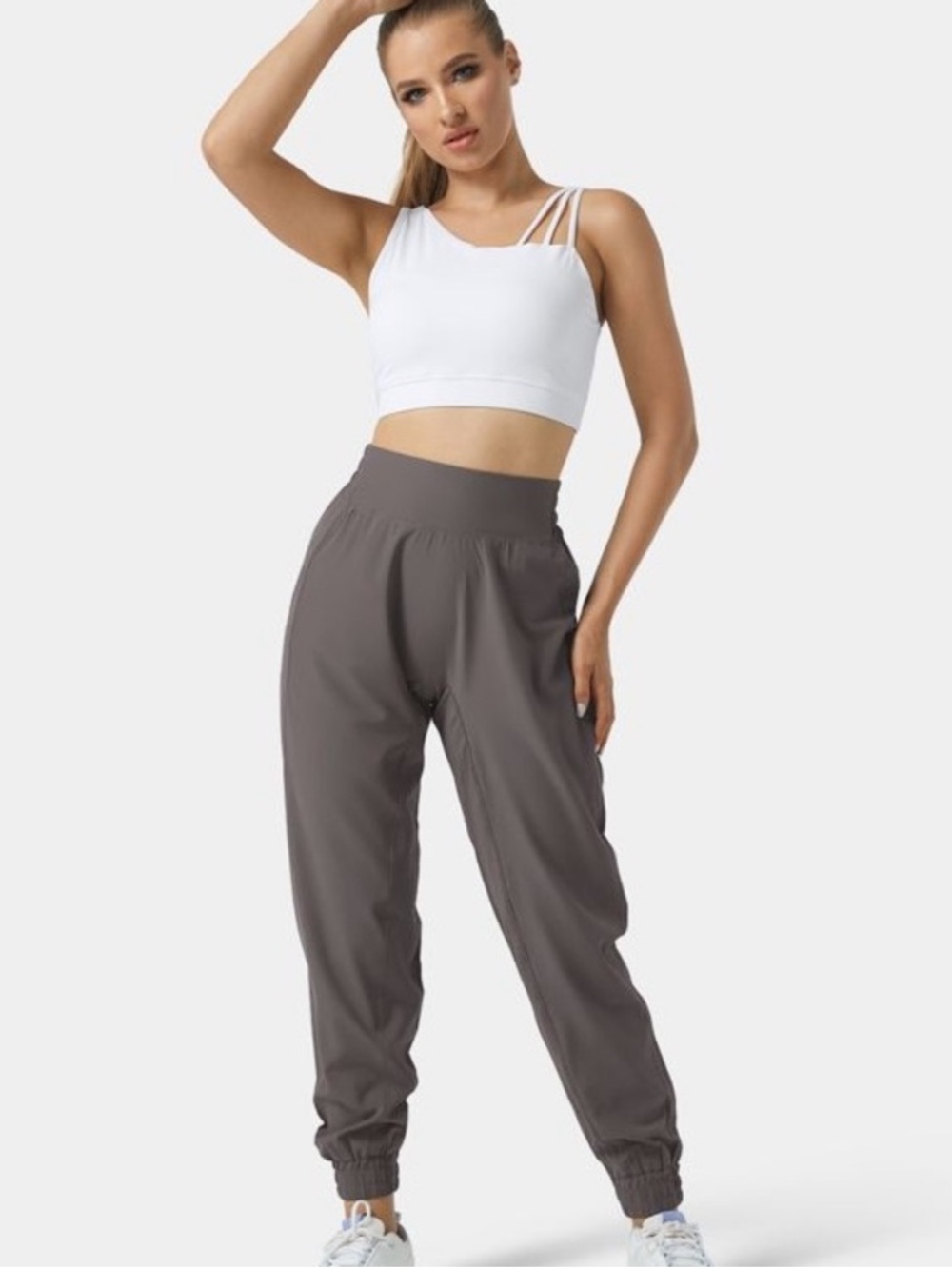 NWT HALARA Gray High Waist Joggers